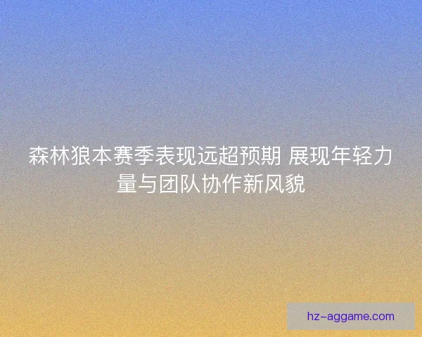 森林狼本赛季表现远超预期 展现年轻力量与团队协作新风貌